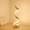 Lampes de table Design créatif spirale moderne éclairage acrylique pour mariage décoratif LED bureau lumière livre de luxe 24W