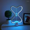 Lâmpadas de mesa Lâmpada de balanço de LED USB para a sala de estar para a cama 7 colorível leitura de coração Smart Desk Smart WJ121018