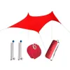 Tente légère d'ombre de soleil de famille de parasol de plage avec des ancres de sac de sable grand auvent portatif UV pour des parcs Y0706