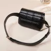 Evening Bags Women Waist Bags Pu Leather Black Fanny Pack Alligator Adjustable Waist Belt Pack Mini Chest Bag Small Phone Pouch Coin Purse L221014