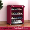 Armoire à chaussures multicouche en tissu anti-poussière, rangement de vêtements, support d'assemblage combiné, étagères de finition ménagère, meubles de maison