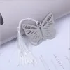 Segnalibro farfalla in metallo argento Nappe bianche matrimonio baby shower decorazione festa bomboniere Regali regalo BBB16400