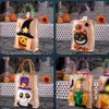 Halloween Tote Bag Party Supplies Witch Black Cat Non Woven Candy Bags Ghost Festival Parti Happy Helloween Day Decor for Kids Presentväskor