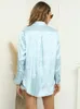 Kvinnor Bluses Leopard Print f￶r kvinnor 2022 Sl￥ ner krage l￥ng￤rmad elegant kontorsarbete lady shirt toppar casual chiffon blus
