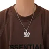100 Cent Pendant Iced Out T Square Diamond Micro Set Zircon Necklace Gold Silver Plated Jewelry