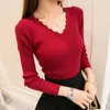Women's Sweaters Sweater Women Rushed Jumper Poncho 2022 Tight Shirt Dress Korean Hitz Slim Sleeved Pullover Thread Female Paragraph