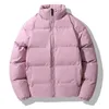 Heren Hoodies Roze Winter Down Jacket buitenshuis Mode Kleding Men plus Dikke Keep Warm Stand Kraagjas Casual Sweatshirts Cardigan Zip