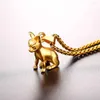 Pendant Necklaces Gold Color Lovely Dog Necklace For Men/Women Gift Chihuahua Animal Stainless Steel Jewelry P365