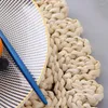 Сторонные коврики набор из 6 натуральных соломенных тканых положений по борьбе с подушкой кукурузной шелухи - 38 см.