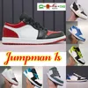 Jumpman 1 Low 1 Herr basketskor kvinnor Sneakers Bred Toe UNC Fragment x Cactus Reverse Mocha Shadow Laser Blue Light Smoke Grå Svart Cyber män dam Trainers