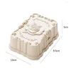 Soap Dishes Travel Water Leaking Storage Box Rose Shaped Dish Bathroom Accessories Holder With Cover