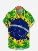 Herren-Freizeithemden, Molilulu, Herrenmode, Vintage-Kleidung, Brasilien-Druck, atmungsaktiv, kurzärmelig, Hawaii-Hemd