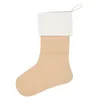 Canvas Christmas Stocking Sacos de presente Xmas Kids grandes Natal de Natal