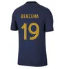 2022 Wereldbeker Frankrijk Benzema Mbappe voetbalshirts 22/23 Griezmann Dembele Giroud Camavinga Saliba Varane L.Herandez Saliba Kids Kit Maillots Football Shirts