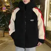 Futro męskie Faux Fur Parkas Paras Mężczyźni luźne z kapturem patchwork zima miękka ciepła przytulna elegancka elegancka zamek błyskawiczny vintage harajuku koreański płaszcz mody nowy t221007