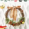 Decorative Flowers Christmas Wreath Artificial Pinecone Red Berry Garland Hanging Decorations Front Merry Ornaments Tree Door Wall W B3S8