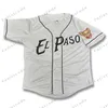 NEW College Wears Vintage YOUTH El Paso Chihuahuas Jersey Home Road Baseball Jerseys Custom 100% Embroidery White Grey Shirts Stitc