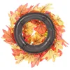 Decorative Flowers 5x Fall Leaf Garland Decor Leaves Hanging Wedding For Home Restaurant