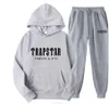 Tracksuit Trapstar 인쇄 스포츠웨어 남성 및 여성 스포츠웨어 브러시 2 피스 느슨한 후드 스웨터 슈트 겨울 따뜻한 애호가 스웨트 셔츠 바지 조깅