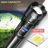 مشاعل يدوي مشاعل سوبر مشرق Zoom USB مصباح يدوي Z4 XHP50 Torch Torch USB RechargableWaterproof Super Bright Outdoor Lantern Camping L221014