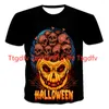 Magliette da uomo Stampa T-shirt allentata Moda Casual Stile Harajuku Abbigliamento oversize Creazione di modelli Manica Halloween 3D HD