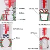 Sublimazione Decorazioni natalizie in metallo bianco bianco Trasferimento di calore Ciondolo Babbo Natale Fai da te Ornamenti per l'albero di Natale Regali GWB16443