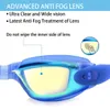 Lunettes de natation Anti-buée UV bonnets de bain professionnel Silicone étui à lunettes nez bouchon d'oreille pour enfants hommes femmes lunettes de plongée