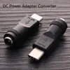 Acessórios de iluminação Conversor de adaptador de energia DC 5.5x2.1mm conector feminino para USB Tipo C Conector masculino DCTO USBC PARA Laptop Notebook Computador 10pcs D2.5