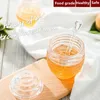 Storage Bottles Glass Honey Jar And Dipper Set Tabletop Crystal Clear Beehive Pot With Lid Heat-Resistant Holder