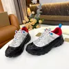 2022 Winter Neue Druck Training Schuhe Retro Plaid Splice Dicke Sohle Casual Schuhe