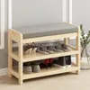 Rangement de vêtements tout en bois massif entrée chaussure tabouret à langer armoire créative multifonctionnelle Type de support ménage Simple moderne