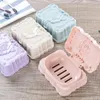 Soap Dishes Travel Water Leaking Storage Box Rose Shaped Dish Bathroom Accessories Holder With Cover