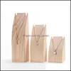 Jewelry Pouches Bags Jewelry Pouches Bags Wood Necklace Pendant Holder Display Stand Bracelet Chain Accessories Storage Counter Rac Dhmv5