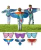 Dragon Costumes Butterfly Wings Szalona ptak Cosplay Makaw Sroki inspirowane skrzydła dla dzieci kostium niebieski czerwony