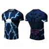Camas de camisetas masculinas Camisa de compressão Treinamento para fitness Men cosplay Rashgard Plus Size Bodybuilding 3D Tops esportivos impressos para masculino
