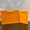오렌지 원래 선물 종이 가방 핸드백 토트 백 고품질 패션 쇼핑 가방 도매 저렴한 01