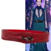 Belts H3478 Fashion Ladies Wide Waist Belt Genuine Leather Elastic Vintage Waistband Accessories Women Pure Color Top Grade Cummerbund