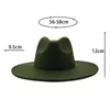 Berets Fedora Hat For Women Wool Filt Vintage Ladies unisex brede ramp Panama feest cowboy cap jazz gentleman trouwman