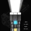 Flashlights Torches Multifunctional Bright Flashlight Outdoor Led Portable USB Rechargeable Flashlight Waterproof Led Flashlight With Cob Side Light L221014