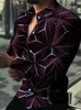 남성용 캐주얼 셔츠 고품질 패션 남성 대형 셔츠 스트라이프 프린트 긴 소매 남자 의류 파티 파티 카디건 블라우스 S-5XL