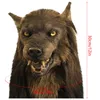 Party Masks Werewolf Headwear Costume Wolf Adults Halloween Full Face Cover Scary 221017