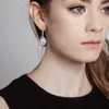Boucles d'oreilles WEIMANJINGDIAN Arrivée Larme Cubique Zircone CZ Cristal Or Blanc Couleur Plaqué Post Pour Les Femmes