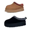 Kvinnliga m￤n Tasman-plattformsst￶vlar Herrens kvinnors vinterplattformar Skor Slip-on Warme Booties Chestnut