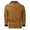 Herrenfell Kunstpelz 2022 Winter Fleece Warme Cordjacke Herren Pelzkragen Lässiger Modemantel Herren Wasserdicht Große Größe M-6XL Schlanke Herrenjacke Top T221007