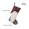 UPS New Christmas Socks Candy Candys Bag Faceless Doll Christmass Plaid Holiday Gift Pendant RRA524