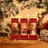 Decorazioni natalizie Decorazione Anziani Pupazzo di neve Interni Cabina telefonica Piccola lampada a olio El KTV Disposizione delle scene Ornamenti luminosi