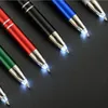 Led Pen Lights dvertising 3 en 1 Smart Stylus Promotional Light up Led Logo personnalisé Stylos à bille