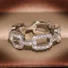 Hot Fashion Mander Designer Pierścienie dla kobiet lśniących biżuterię kryształową z kamieniem diamentowym CZ