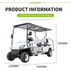 Golf Çift Sıralı Koltuk Elektrikli Sepet Av Tur Tur Dört Tekerlek Sağlam Renk İsteğe Bağlı Özel Modifikasyon