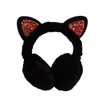 Berets Cute Creative Sequin Ear Muffs Fashion Fluffy Earflap Headband Portable Foldable Solid Color Winter Warming Earmuffs